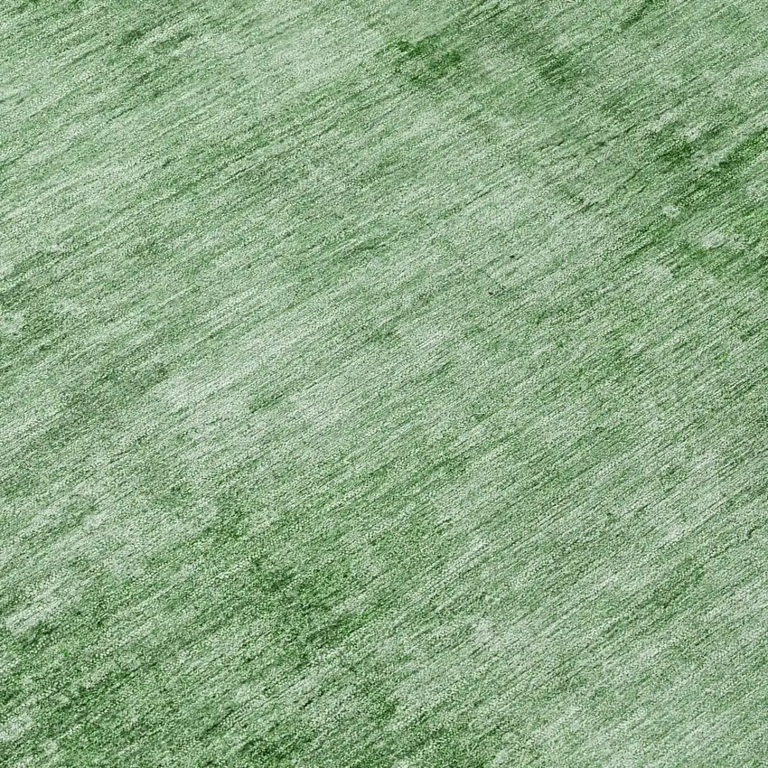 8' Green And Ivory Round Abstract Washable Indoor Outdoor Area Rug Photo 8
