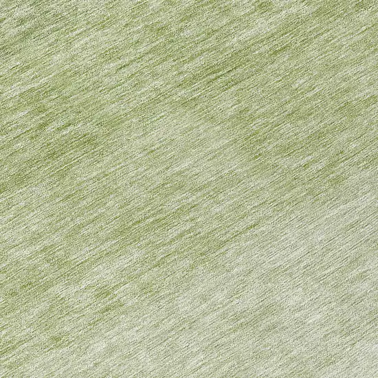 8' Green And Ivory Round Ombre Washable Indoor Outdoor Area Rug Photo 8