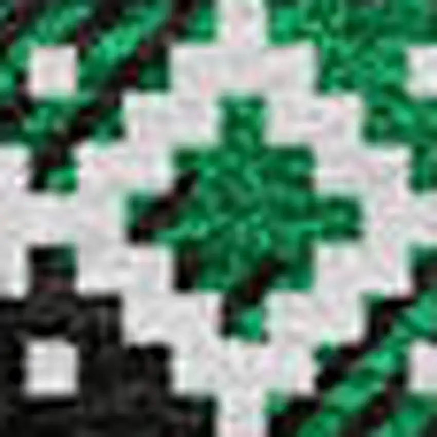 8' Green Black And Ivory Round Animal Print Washable Indoor Outdoor Area Rug Photo 4