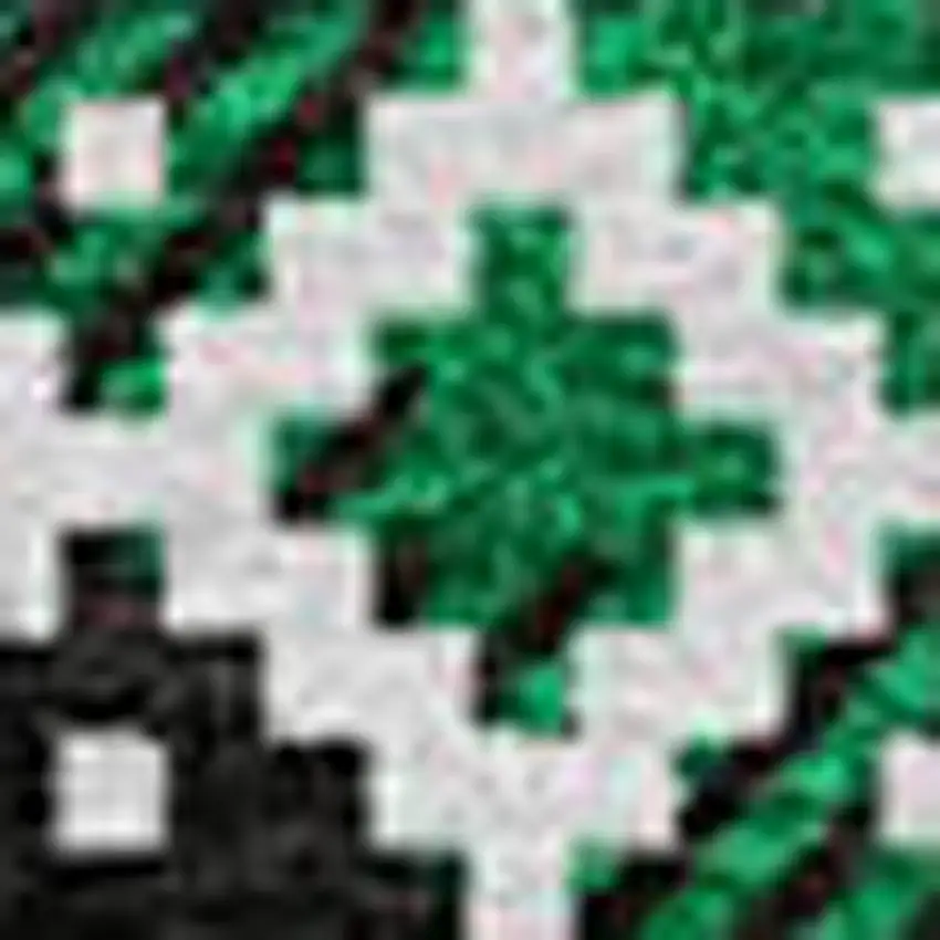 8' Green Black And Ivory Round Animal Print Washable Indoor Outdoor Area Rug Photo 9