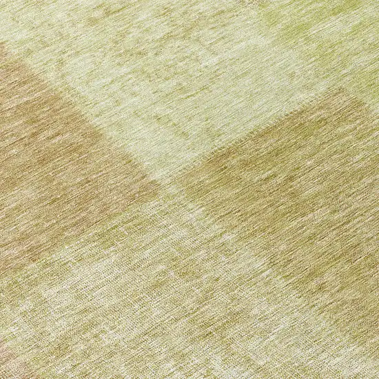 8' Green Copper And Mint Green Round Patchwork Washable Indoor Outdoor Area Rug Photo 8