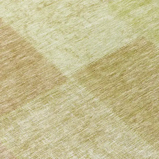 8' Green Copper And Mint Green Round Patchwork Washable Indoor Outdoor Area Rug Photo 8