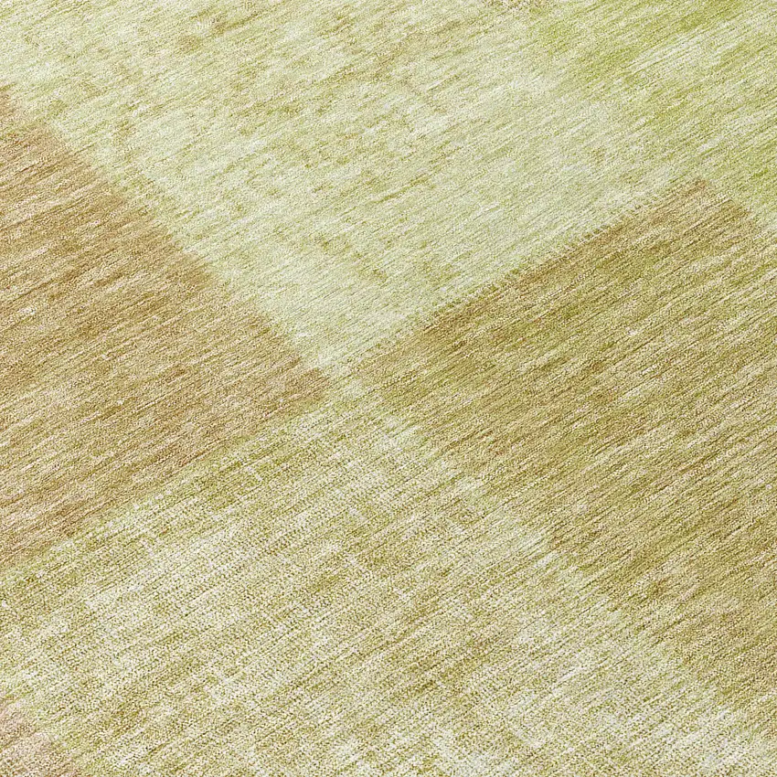 8' Green Copper And Mint Green Round Patchwork Washable Indoor Outdoor Area Rug Photo 8