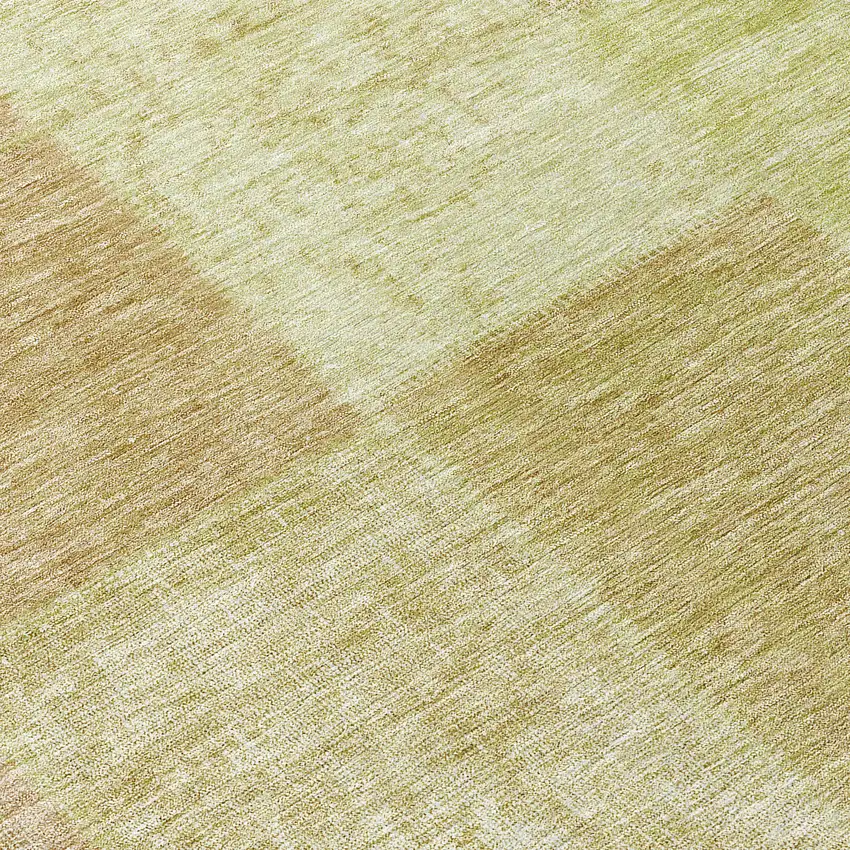 8' Green Copper And Mint Green Round Patchwork Washable Indoor Outdoor Area Rug Photo 8