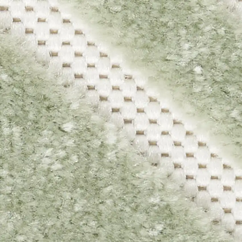 6' Green Geometric Runner Rug Photo 4