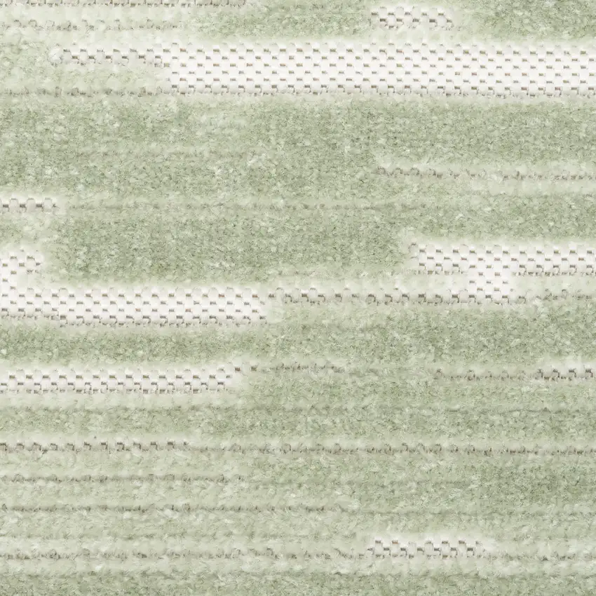 6' Green Geometric Runner Rug Photo 8