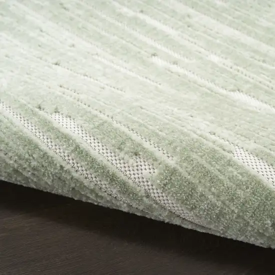 6' Green Geometric Runner Rug Photo 9