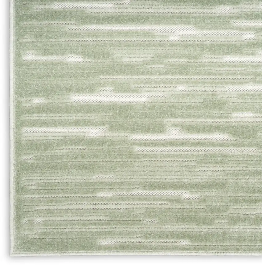 6' Green Geometric Runner Rug Photo 5