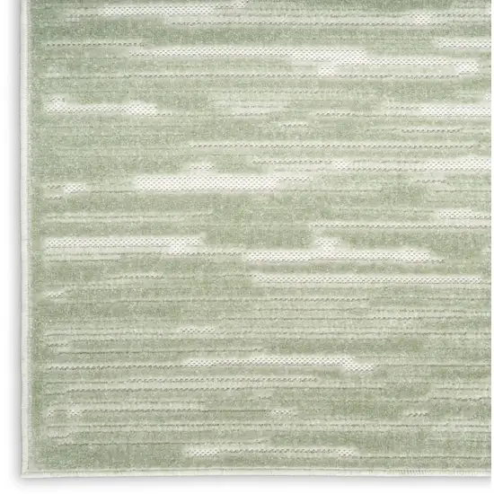 6' Green Geometric Runner Rug Photo 5