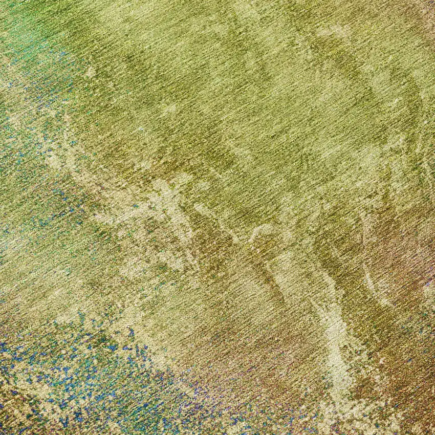 8' Green Pink And Blue Round Abstract Washable Indoor Outdoor Area Rug Photo 9