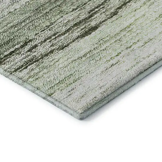 8' Green Purple And Ivory Ombre Washable Round Rug With UV Protection Photo 7