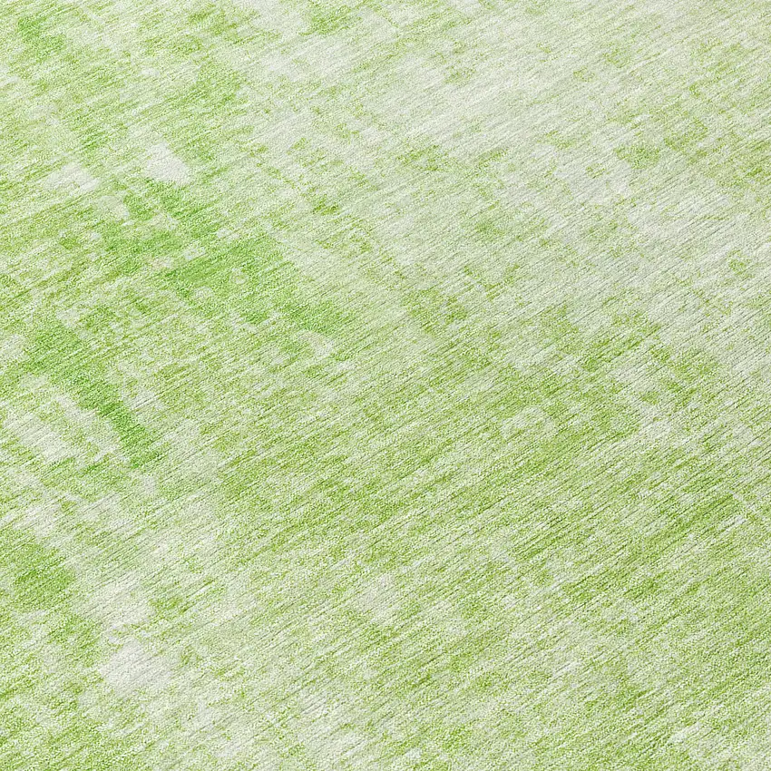 8' Green Round Abstract Washable Indoor Outdoor Area Rug Photo 9