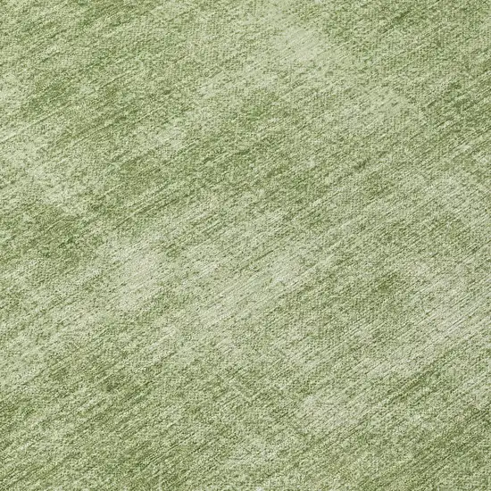 8' Green Round Washable Indoor Outdoor Area Rug Photo 9