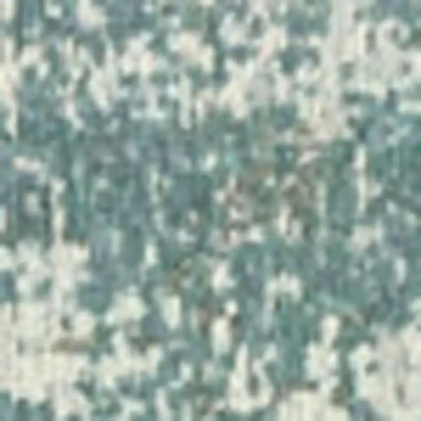 5' Green White And Gray Abstract Washable Round Rug With UV Protection Photo 3