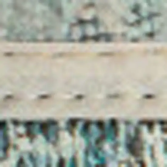 5' Green White And Gray Abstract Washable Round Rug With UV Protection Photo 7