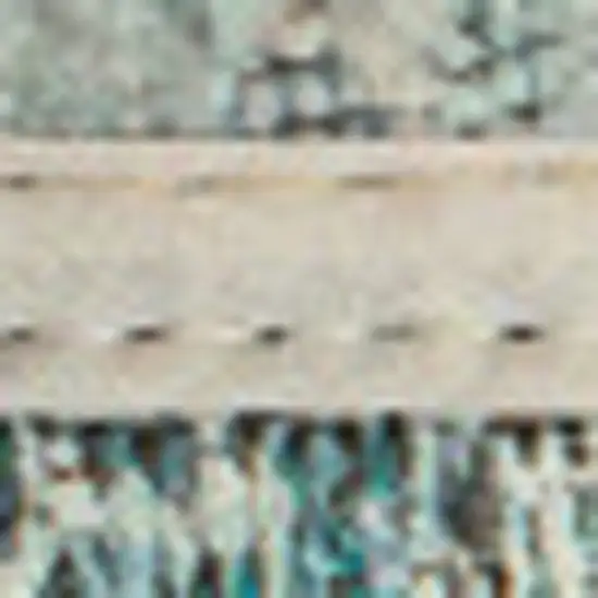 8' Green White And Gray Abstract Washable Round Rug With UV Protection Photo 7