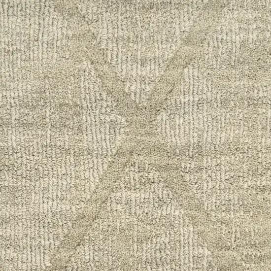6' Green Wool Geometric Hand Woven Runner Rug Photo 7