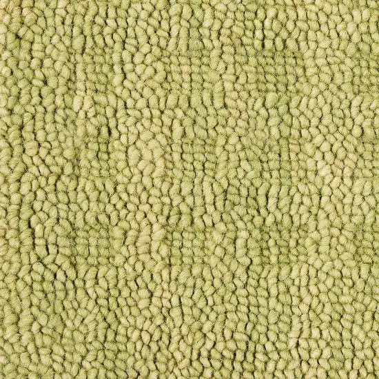 8' Green Wool Runner Rug Photo 3