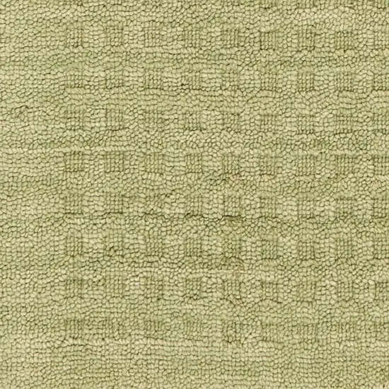 8' Green Wool Runner Rug Photo 8