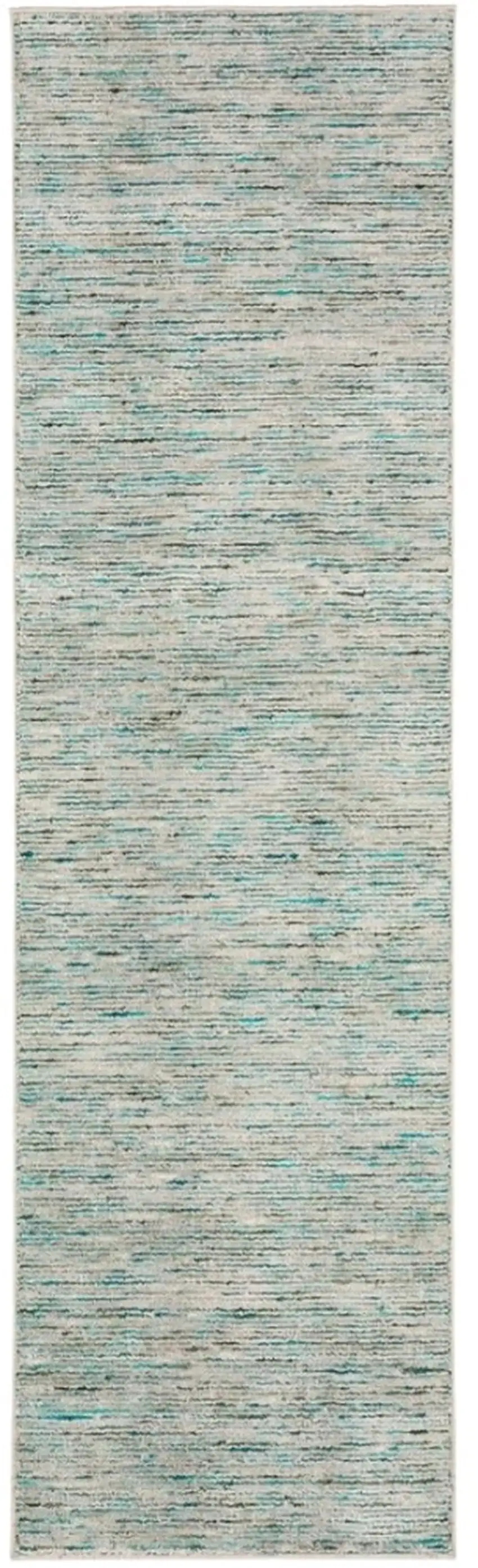 12' Green and Ivory Wool Hand Loomed Runner Rug Photo 1