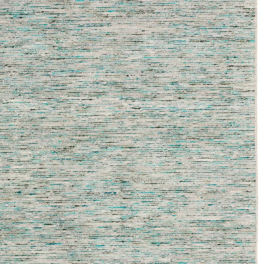 16' Green and Ivory Wool Hand Loomed Runner Rug Photo 3