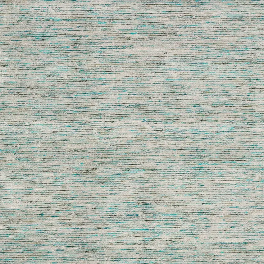 20' Green and Ivory Wool Hand Loomed Runner Rug Photo 3