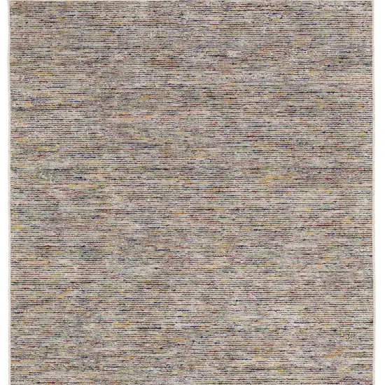 4' Grey Blue And Yellow Square Wool Hand Loomed Handmade Area Rug Photo 8