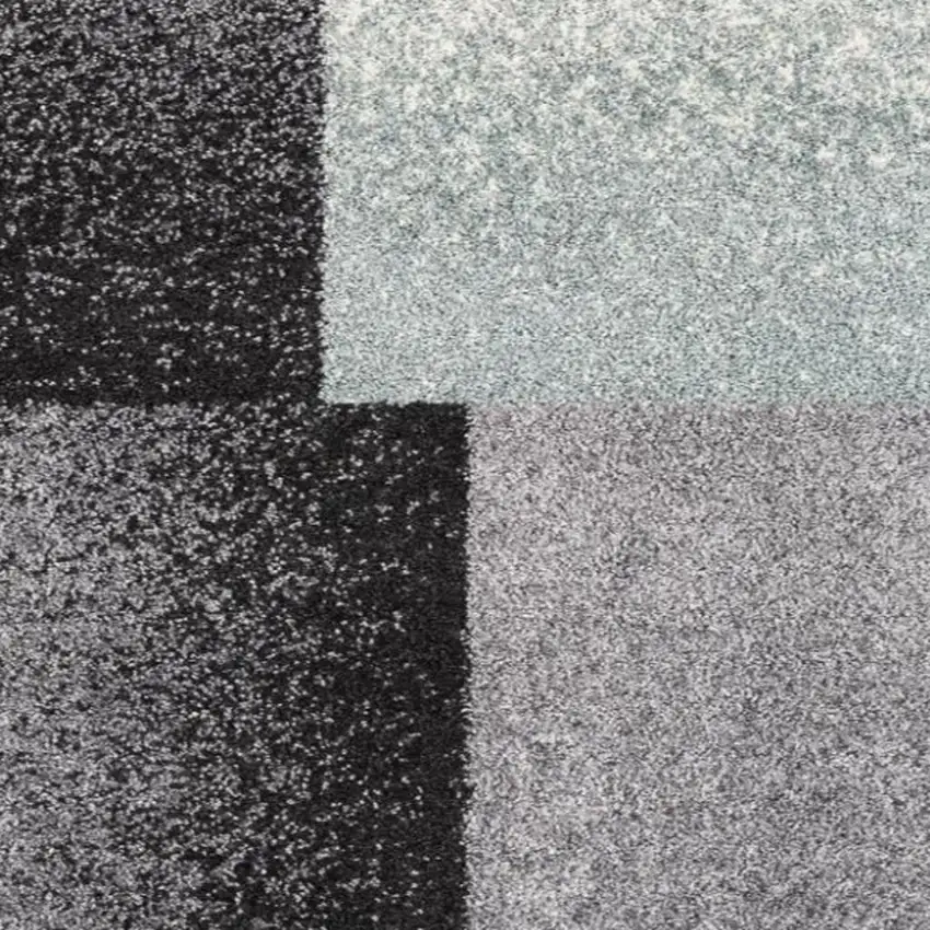 5' Grey Round Abstract Area Rug Photo 4