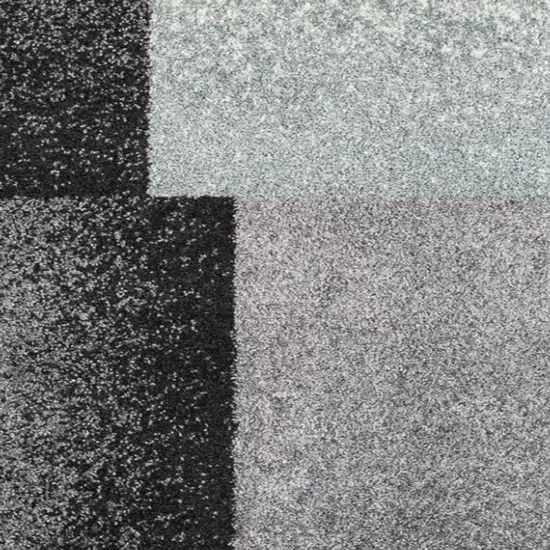 5' Grey Round Abstract Area Rug Photo 5