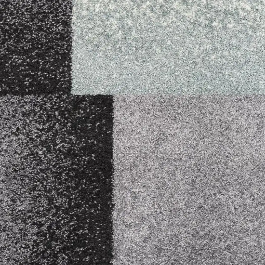 5' Grey Round Abstract Area Rug Photo 5