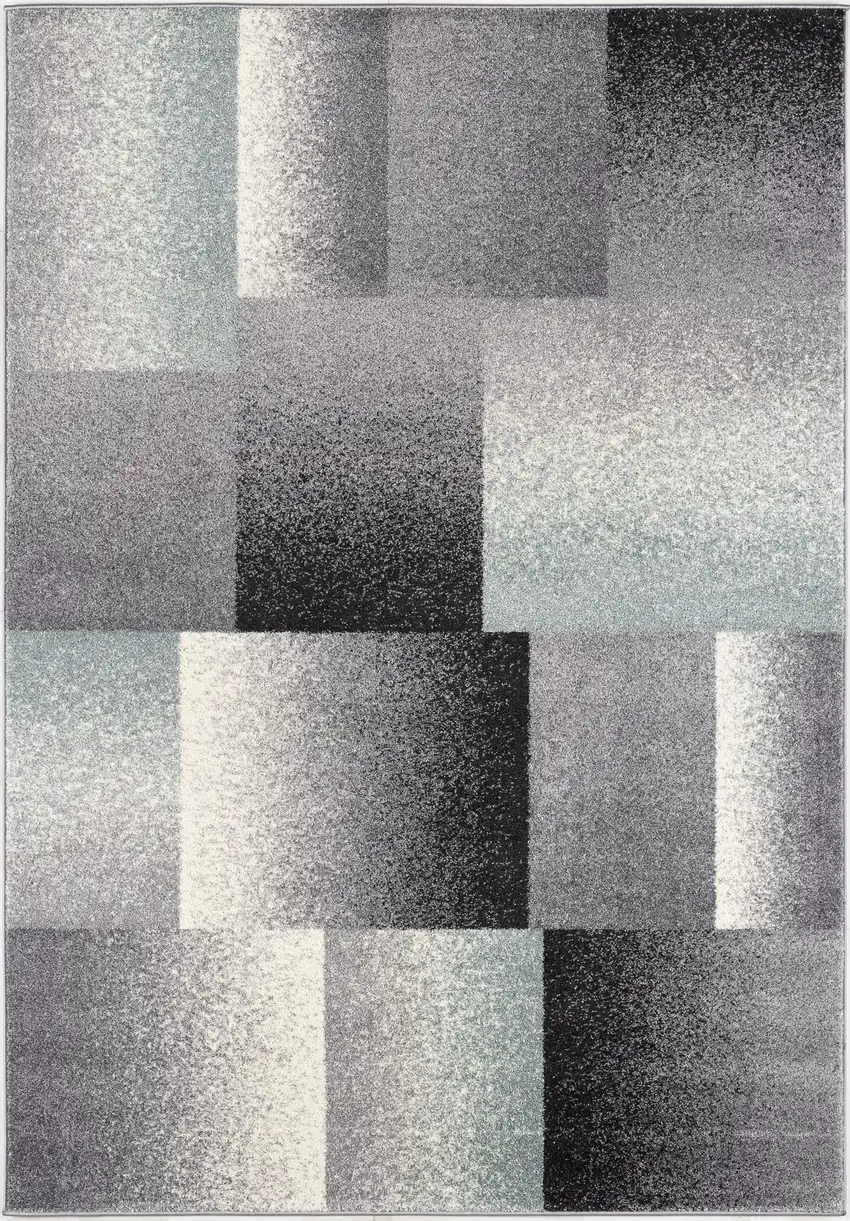 5' Grey Round Abstract Area Rug Photo 3