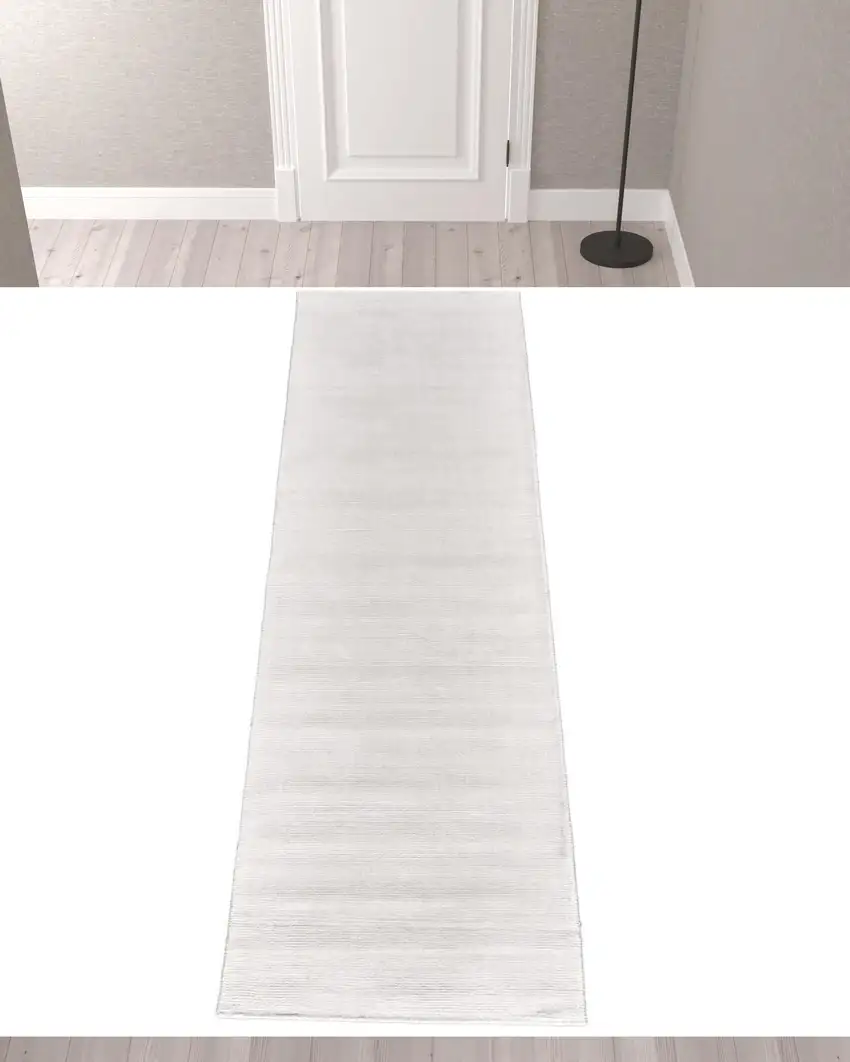 10' Hand Woven Distressed Runner Rug Photo 2
