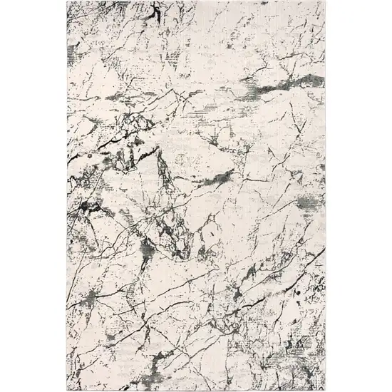8' Ivory Abstract Area Rug Photo 1