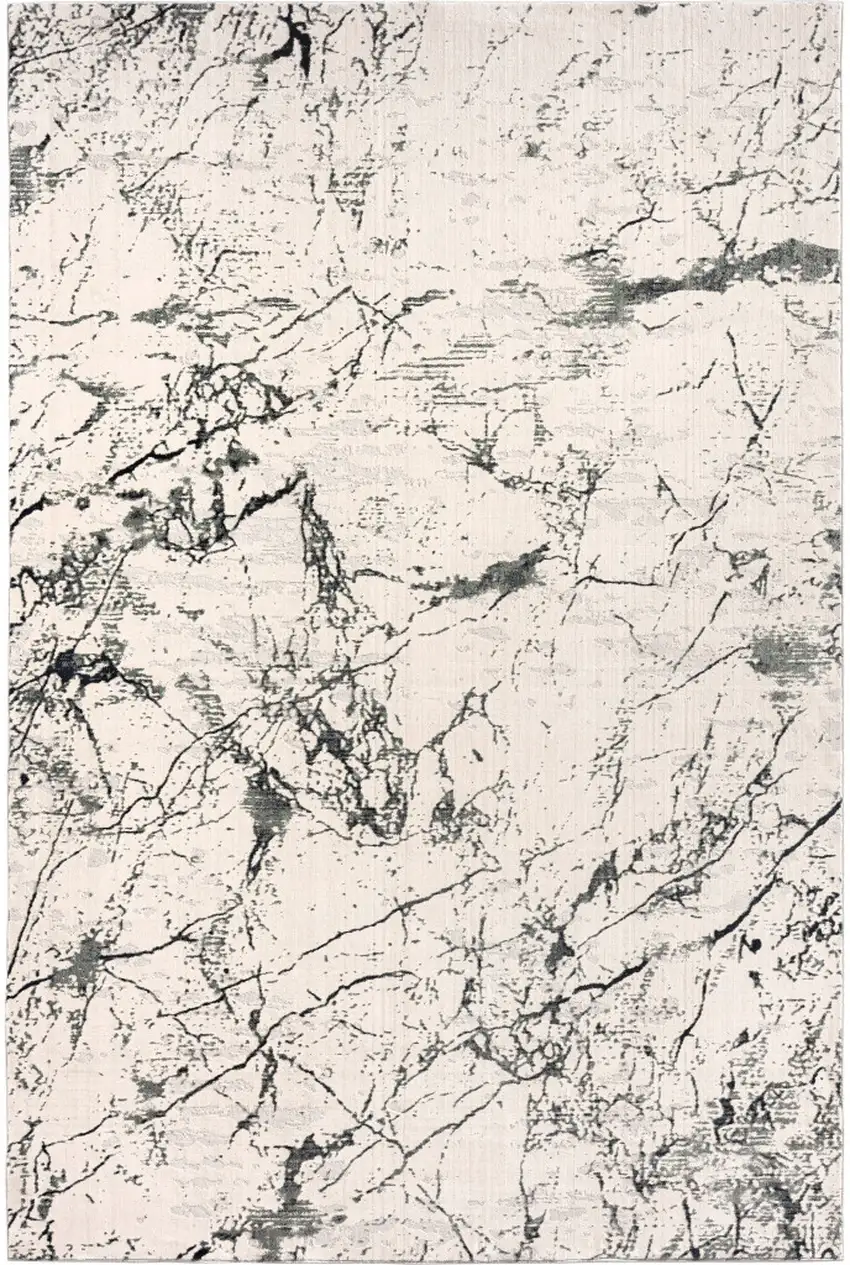 8' Ivory Abstract Area Rug Photo 1