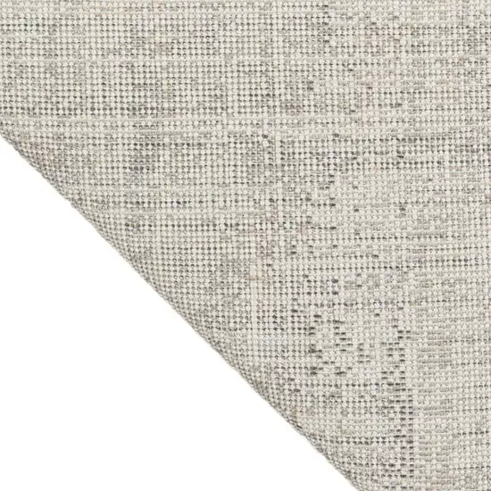 10' Ivory Abstract Power Loom Runner Rug Photo 6