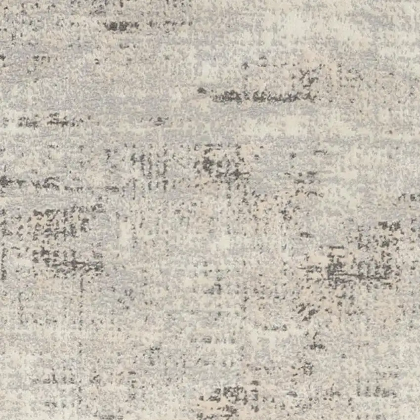 10' Ivory Abstract Power Loom Runner Rug Photo 3