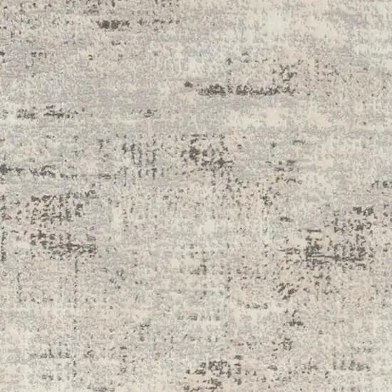 10' Ivory Abstract Power Loom Runner Rug Photo 3