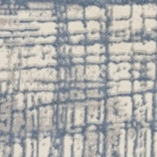 6' Ivory Abstract Round Rug Photo 3