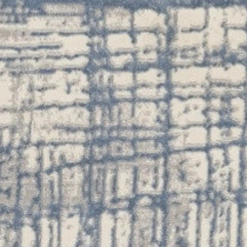 6' Ivory Abstract Round Rug Photo 3