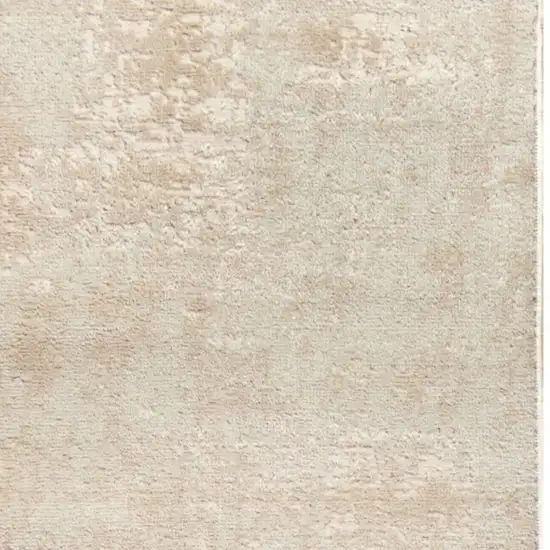 8' Ivory Abstract Runner Rug Photo 7