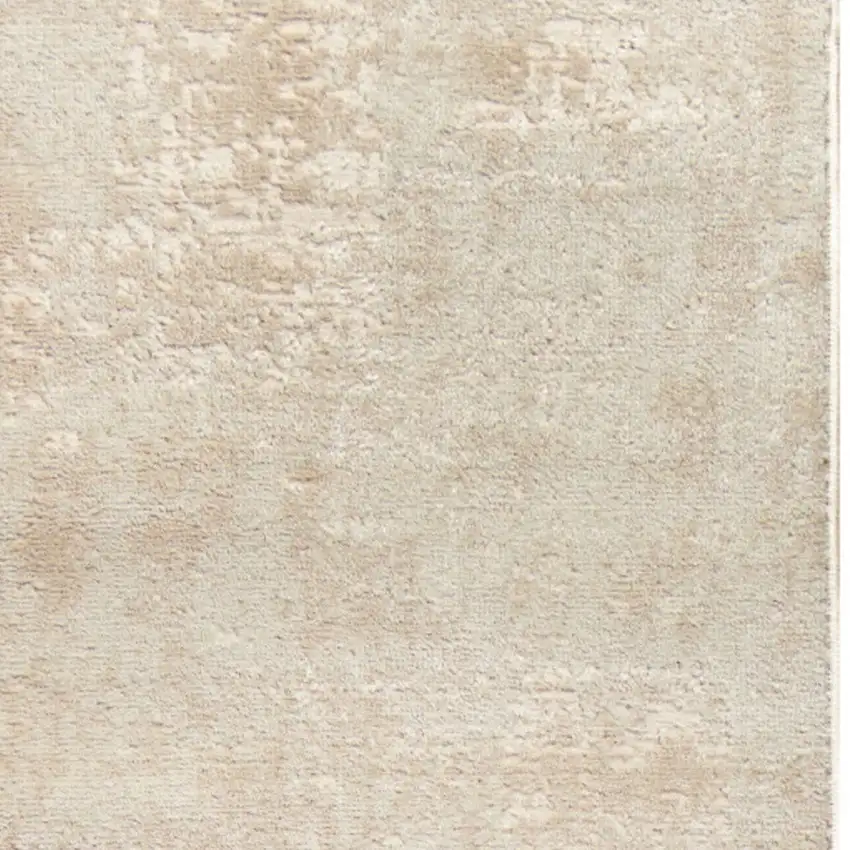 8' Ivory Abstract Runner Rug Photo 7