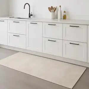 Photo of 8' Ivory Abstract Runner Rug