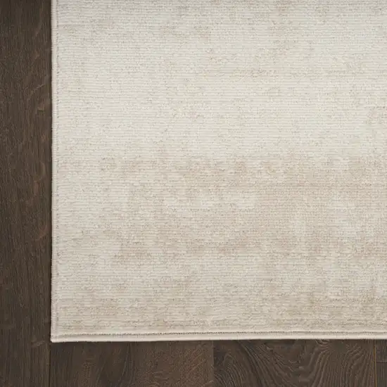 6' Ivory Abstract Runner Rug Photo 8