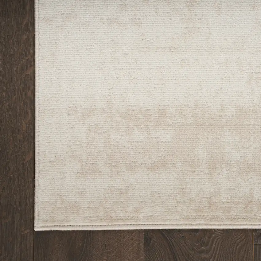 6' Ivory Abstract Runner Rug Photo 8