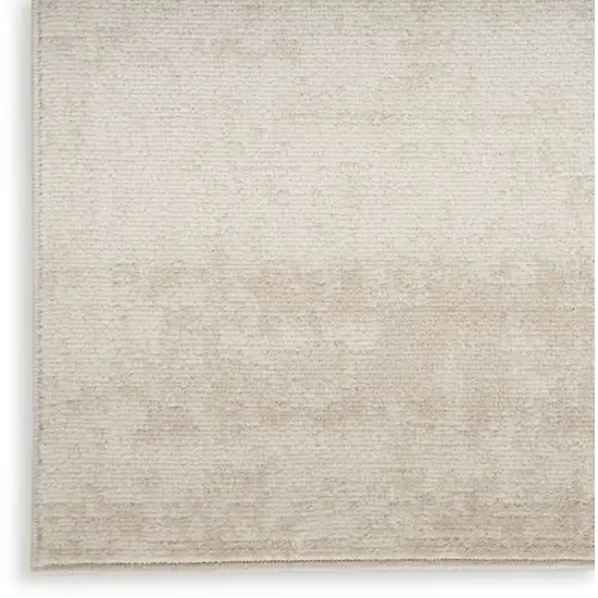 6' Ivory Abstract Runner Rug Photo 7