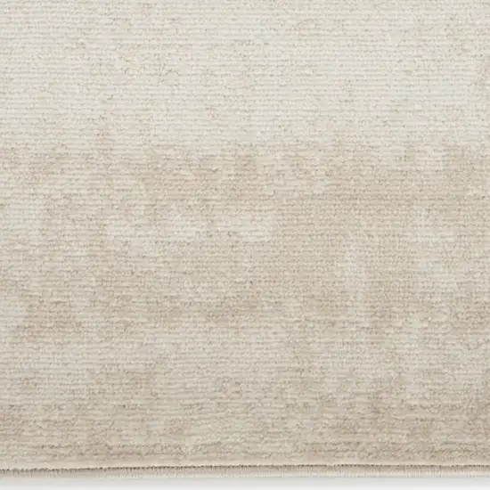 6' Ivory Abstract Runner Rug Photo 6