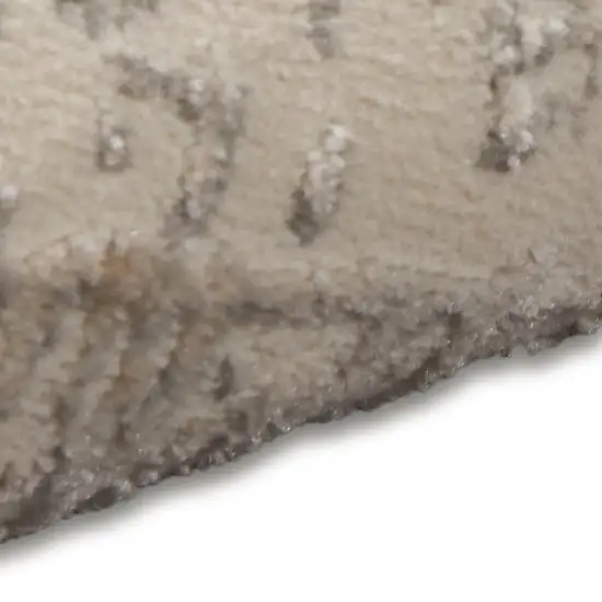 7' Ivory Abstract Runner Rug Photo 7