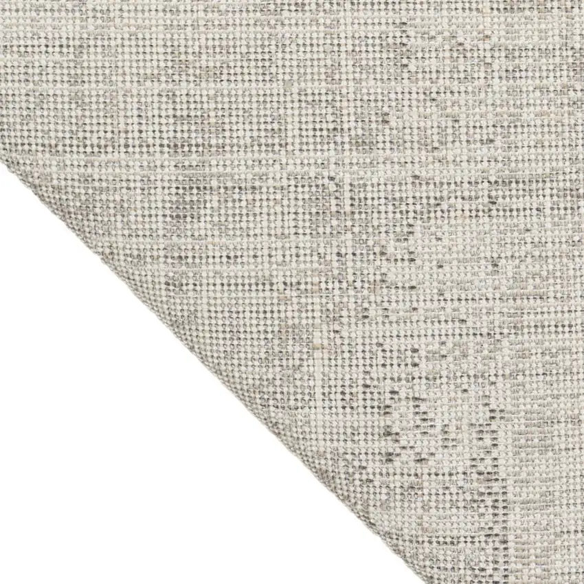 7' Ivory Abstract Runner Rug Photo 2