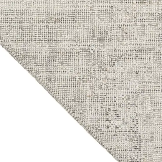 7' Ivory Abstract Runner Rug Photo 2