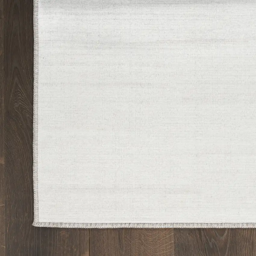 6' Ivory Abstract Runner Rug Photo 9